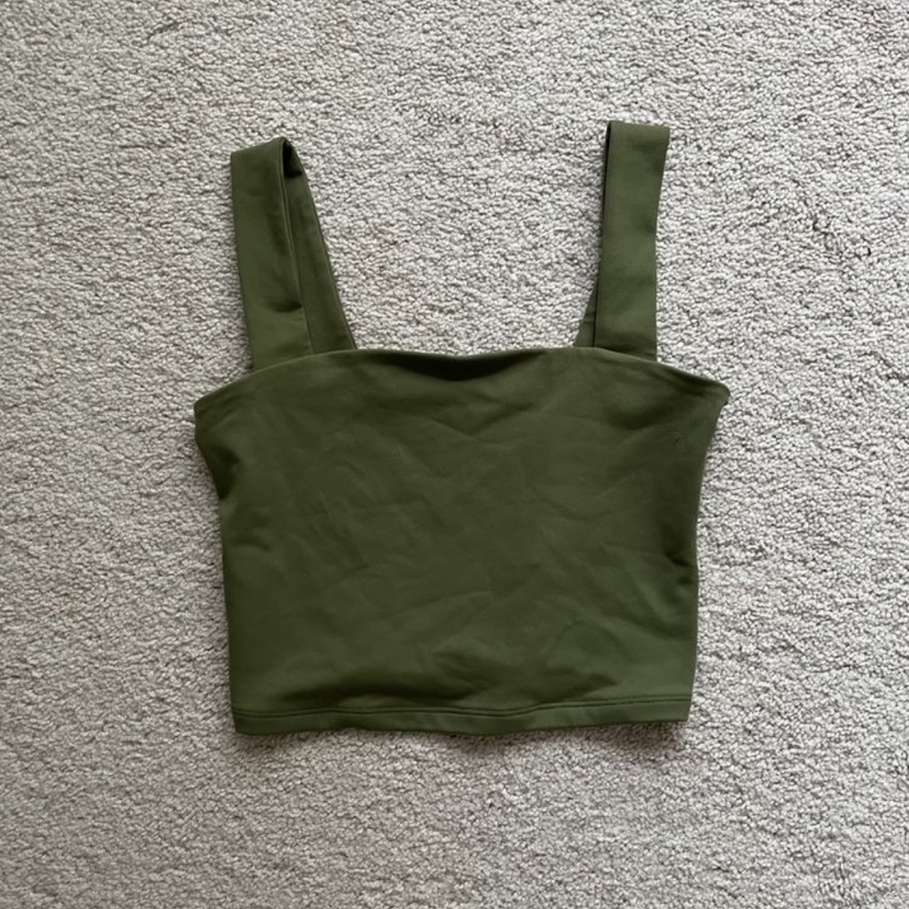Abercrombie green square neck tank